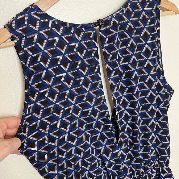 Mitto Shop Navy Geo Print Jumper Medium - Picture 7 of 16